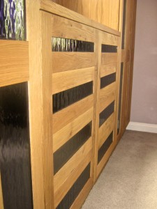 Oak Mirror Glass drawers fronts