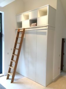 Bedroom furniture wardrobe with Oak Ladder